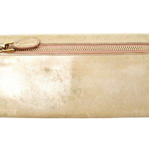 Authentic PRADA Purse ribbon motif beige leather used